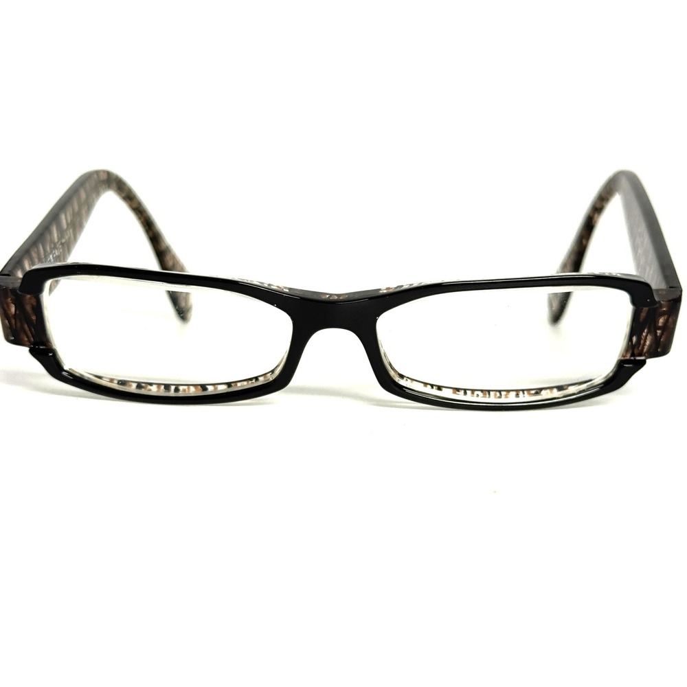 Face a Face Paris Eyeglass Frames AXESS 5 50-14 COL 151 Black Patterned Rectangl